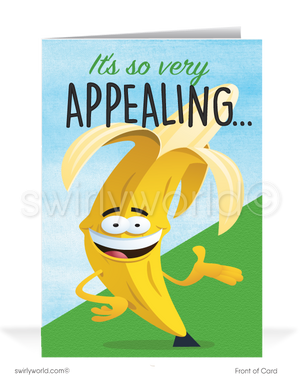 Funny Thank You For Your Business Banana Cartoon Cards