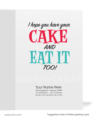 Adorable Sales-Woman Business Happy Birthday Cards for Clients