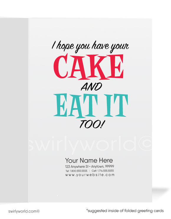 Adorable Sales-Woman Business Happy Birthday Cards for Clients