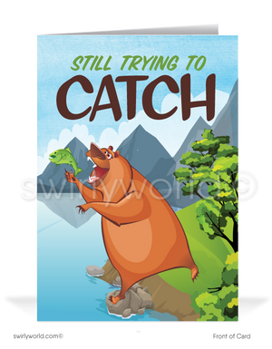 Funny Hungry Bear "Miss Your Business" Sales Promotion Customer Cards