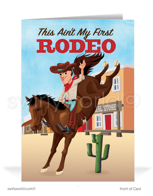 Cowboy Prospecting Sales Promotion Marketing Cards for Customers