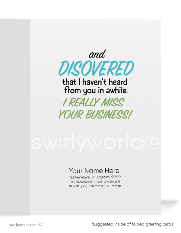 Detective Funny Cartoon Sales Prospecting Cards for Women