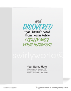 Detective Funny Cartoon Sales Prospecting Cards for Women