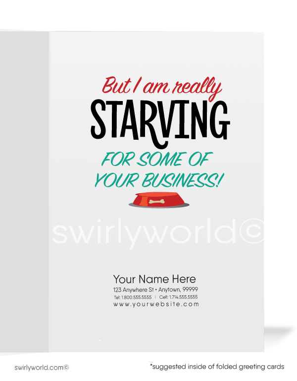 "Begging For Your Business" Funny Dog Business Cards for Customers