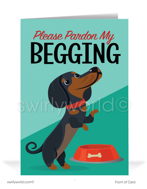 "Begging For Your Business" Funny Dog Business Cards for Customers