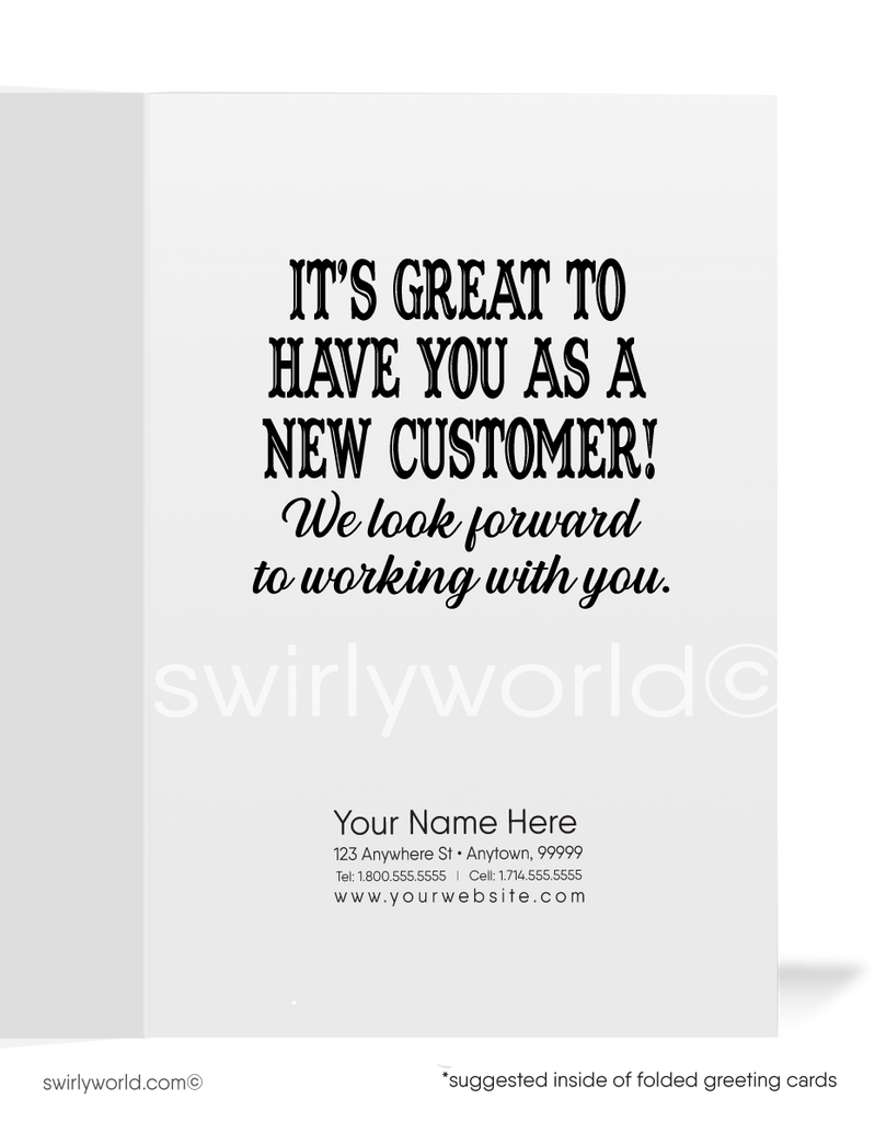 Welcome Aboard Cartoon Cards for Customers