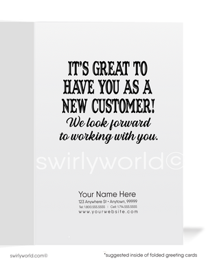 Welcome Aboard Cartoon Cards for Customers