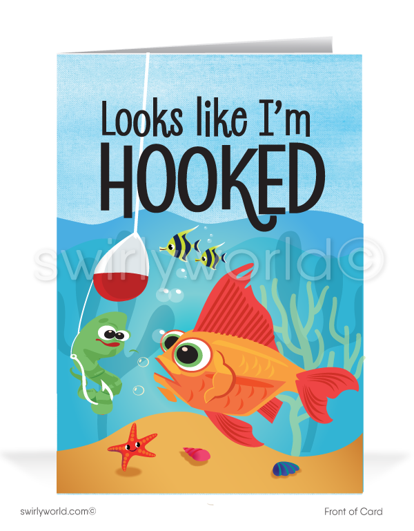 "Hooked on Your Business" Humorous Customer Thank You Greeting Cards