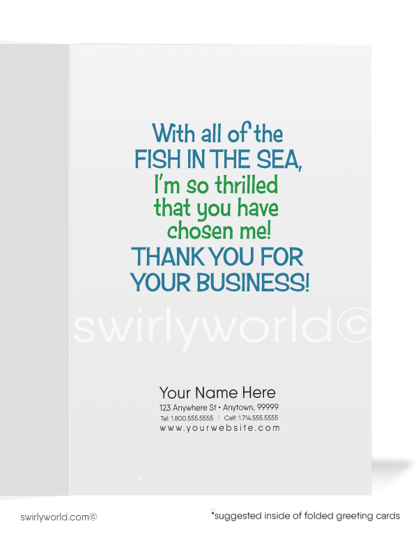 "You're a Great Catch" Business Thank You Cards for Clients