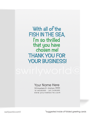 "You're a Great Catch" Business Thank You Cards for Clients
