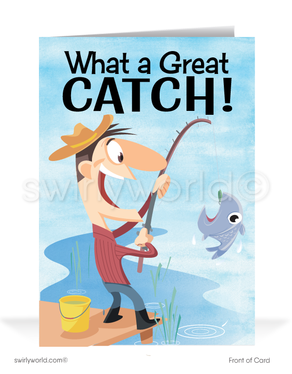 "You're a Great Catch" Business Thank You Cards for Clients