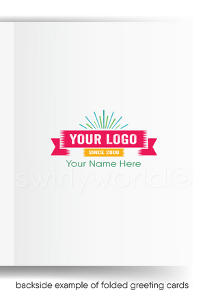 Funny School Teacher Cartoon Business Thank You Cards for Clients