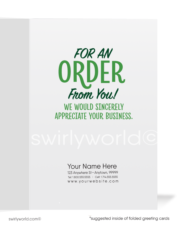 Praying For Orders Funny Cartoon Sales Prospecting Cards for Business