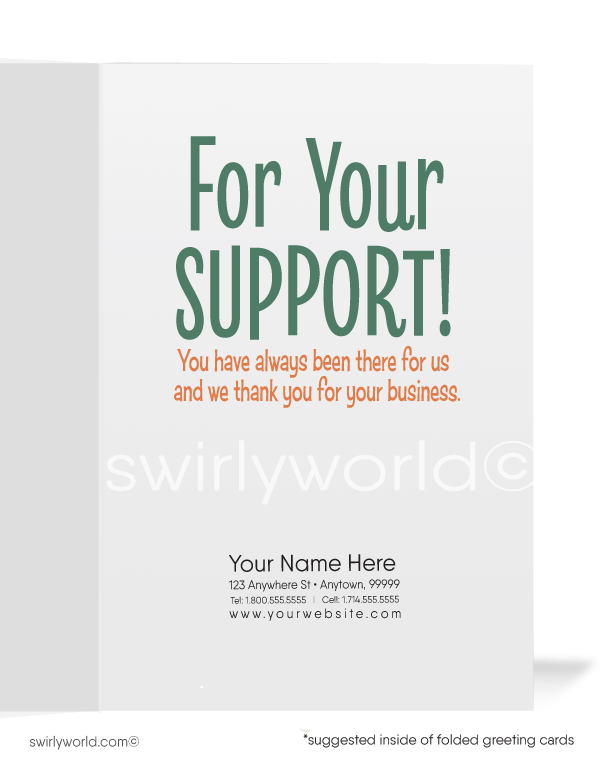 "Thank You For Your Support" Rock Climber Cartoon Customer Thank You Cards