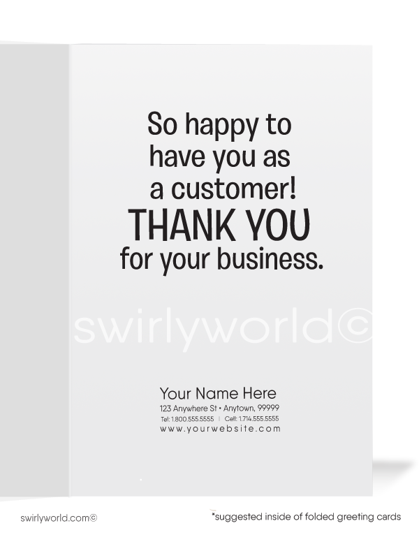 Humorous "Thank You For Your Business" Customer Cards