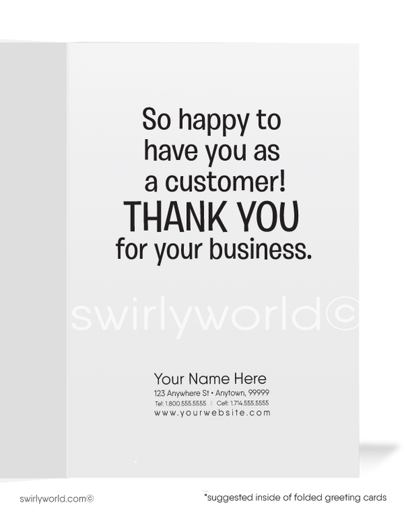 Humorous "Thank You For Your Business" Customer Cards