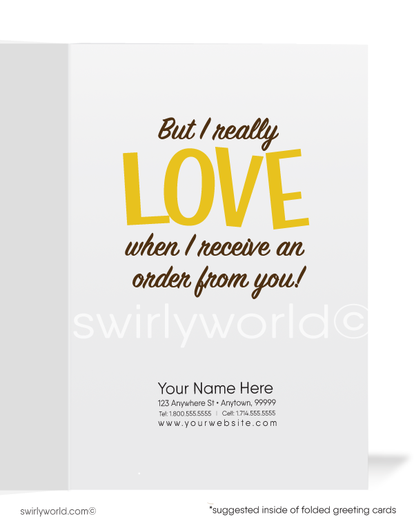 Corny Prospecting Sales Cards for Customers