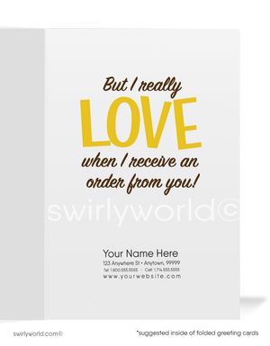 Corny Prospecting Sales Cards for Customers