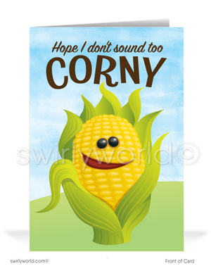 Corny Prospecting Sales Cards for Customers