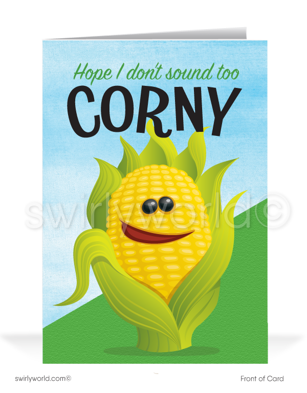 Corny Humorous Customer "Thank You For Your Business" Cards