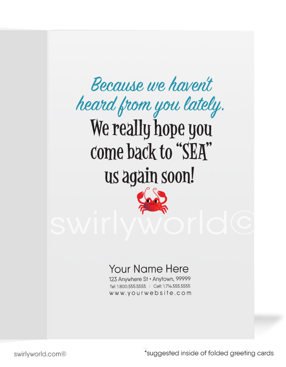 Miss Your Business Sales Marketing Greeting Cards for Customers