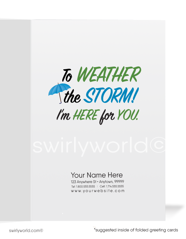 Weather The Storm Sales Prospecting Customer Cards for Women
