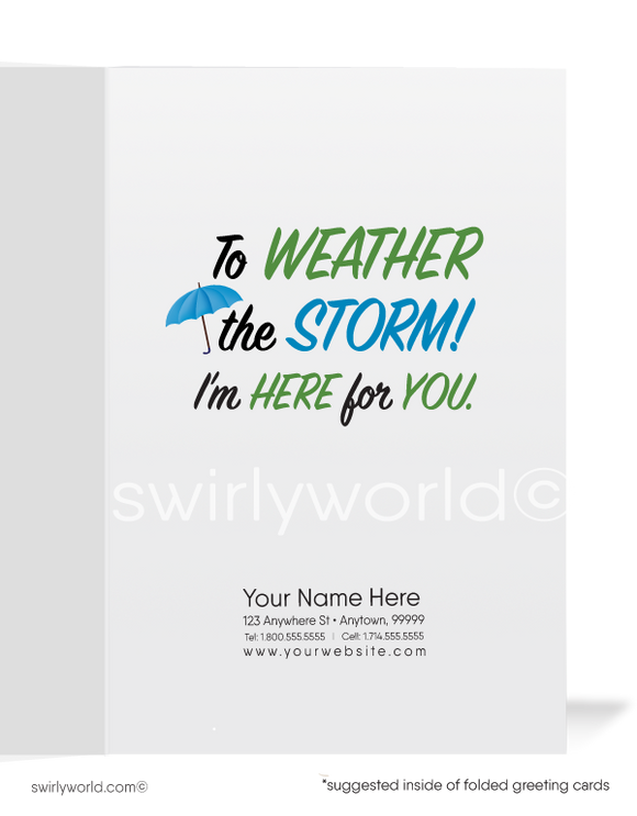 Weather The Storm Sales Prospecting Customer Cards for Women