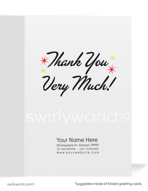 Funny Elvis Impersonator Thank You Cards for Business Customers