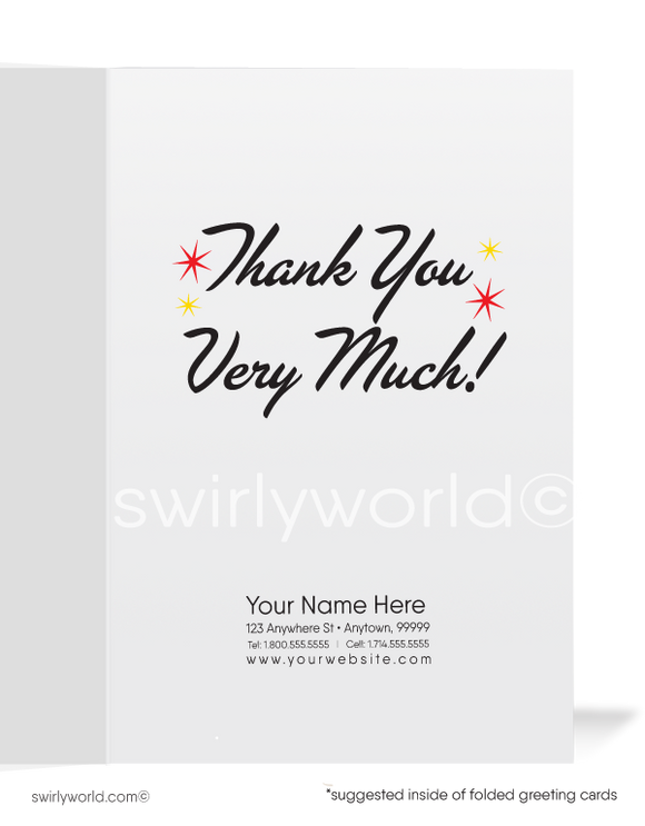 Funny Elvis Impersonator Thank You Cards for Business Customers