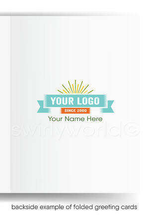 Cute Sea Turtle Business Happy Birthday Cards for Customers