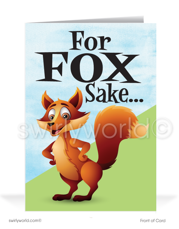 Funny Fox Prospecting Sales Cards for Customer