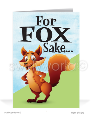 Funny Fox Prospecting Sales Cards for Customer