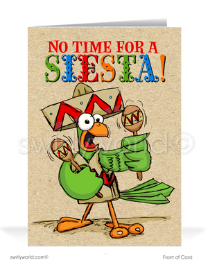 Funny Fiesta Mexican Happy Birthday Cards for Customers