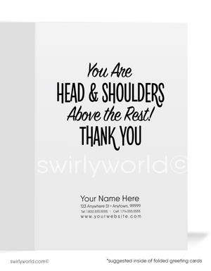 Giraffe Humorous Cartoon Thank You Cards for Customers