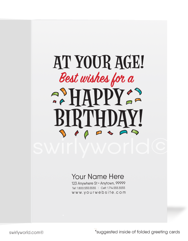 Cute Porcupine Business Happy Birthday Cards for Customers