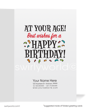 Cute Porcupine Business Happy Birthday Cards for Customers