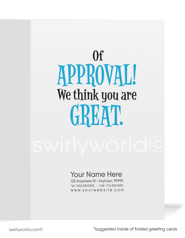 Seal of Approval Business Thank You Cards for Customers