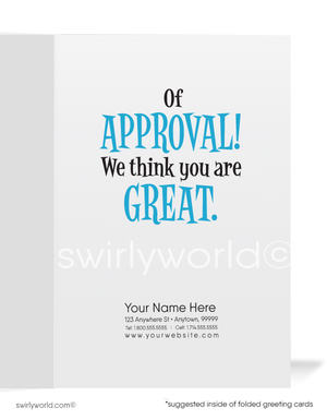 Seal of Approval Business Thank You Cards for Customers