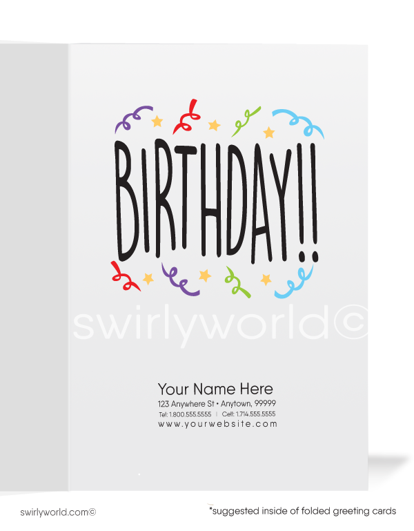 Otterly Wonderful Business Birthday Cards for Customers