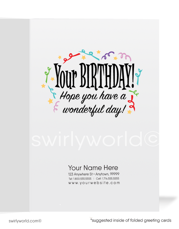 "Lettuce Celebrate" Business Happy Birthday Cards for Customers