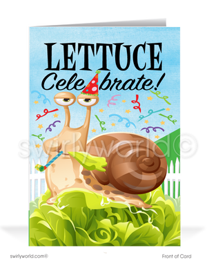 "Lettuce Celebrate" Business Happy Birthday Cards for Customers