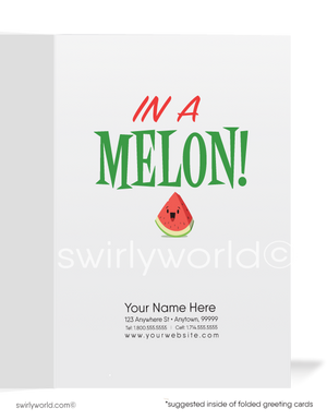"You're One in a Melon" Thank You Cards for Customers