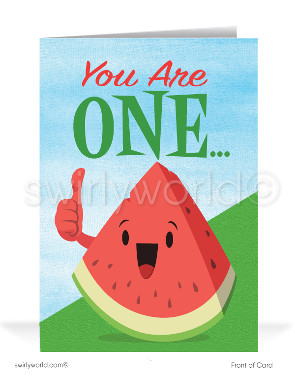 "You're One in a Melon" Thank You Cards for Customers