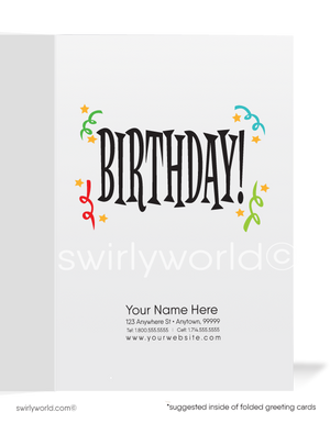 Funny Monkey Chimpanzee Happy Birthday Cards for Customers