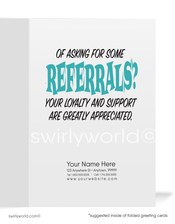 Statue of Liberty Thank You For Your Referral Cards For Women in Business