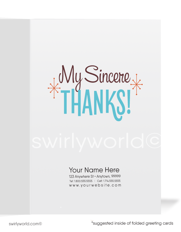 "Expresso My Thanks" Women in Business Humorous Thank You Greeting Cards