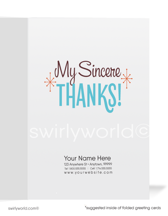 "Expresso My Thanks" Women in Business Humorous Thank You Greeting Cards