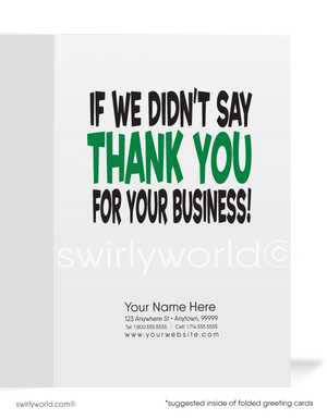 Funny Panda Cartoon Business Thank You Cards for Customers