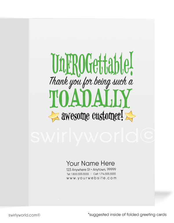 UN-FROG-GETTABLE Frog Customer Business Thank You Cards