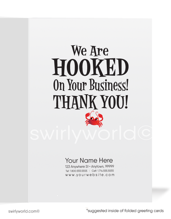 Of-FISH-Ally "Hooked On Your Business" Humorous Customer Thank You Cards